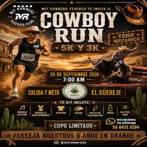 Logotipo Carrera de 6o Aniversario MIT Runners Texcoco